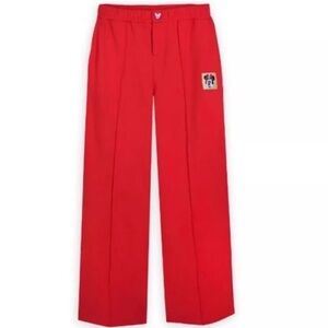 Disney Parks Wide Leg Pants Minnie Mouse Casual Spring Red Orange Sz 1X NWT